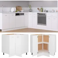 virtuves stūra skapītis, balts, 75,5X75,5X81,5 cm