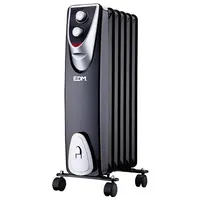 Elektriskais radiators Edm Black Edition Melns/Pelēks 1000 W