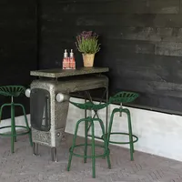 Esschert Design bāra krēsls, traktora dizains, zaļš