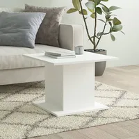 kafijas galdiņš, balts, 55,5X55,5X40 cm, skaidu plāksne