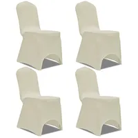 krēslu pārvalki, 4 gab., elastīgi, krēmkrāsas