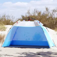 pludmales telts 2 personām, debeszila, ūdensnecaurlaidīga