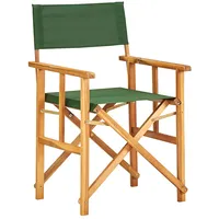 režisora krēsls, zaļš, akācijas masīvkoks