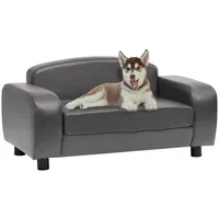 suņu dīvāns, pelēks, 80X50X40 cm, mākslīgā āda