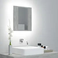 vannasistabas spoguļskapītis ar Led, betona pelēks, akrils