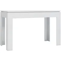 virtuves galds, spīdīgi balts, 120X60X76 cm, skaidu plāksne