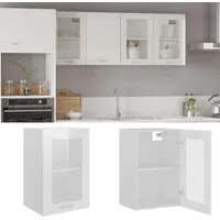 virtuves skapītis, spīdīgi balts, 40X31X60 cm, stikls