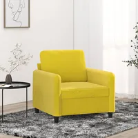 atpūtas krēsls, dzeltens, 60 cm, samts