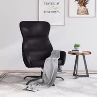 atpūtas krēsls, melna mākslīgā āda