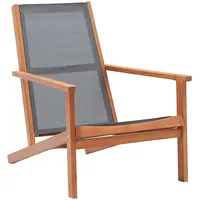 dārza atpūtas krēsls, pelēks, eikalipta masīvkoks un tekstilēns