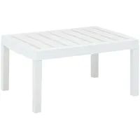 dārza galds, balts, 78X55X38 cm, plastmasa