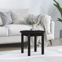 kafijas galdiņš, melns, Ø 45X40 cm, priedes masīvkoks