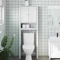 plaukts virs tualetes poda Berg, balts, 60X27X164,5 cm, koks