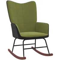 šūpuļkrēsls, gaiši zaļš, samts un Pvc