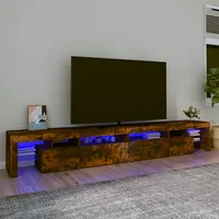 Tv skapītis ar Led apgaismojumu, ozolkoka krāsa, 260X36,5X40 cm