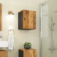 vannasistabas sienas skapītis, 38X33X48 cm, mango masīvkoks