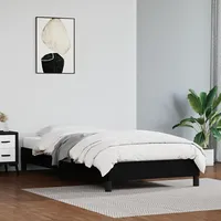 gultas rāmis, melns, 80X200 cm, mākslīgā āda