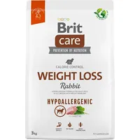 Brit Care Hypoallergenic Adult Weight Loss Rabbit - dry dog food 3 kg 8595602559176