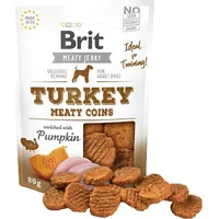 Brit Jerky Turkey Meaty Coins - dog treat 80 g 8595602543816