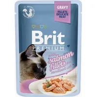 Brit Premium Sterilised Gravy Salmon - wet cat food 85G 8595602518562