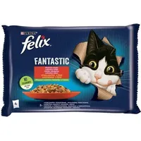 Purina Nestle Felix Fantastic country flavors meat with vegetables - chicken tomatoes, beef wit 