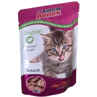 Super Benek Certech Junior saszetka dla kota z kawałkami indyka w sosie 100G 