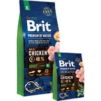 Brit Premium by Nature Adult Xl - dry dog food Chicken, Salmon 15Kg 8595602526529
