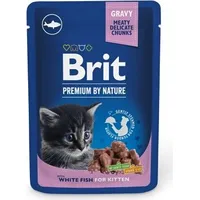 Brit Premium by Nature Kitten White fish - wet cat food 100 g 8595602548637