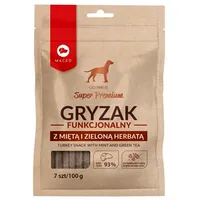 Maced Turkey snack with mint and green tea - dog chew 100G 