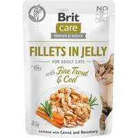 Brit Care Fillets in Jelly - trout and cod fillets jelly wet cat food 85 g 8595602540587
