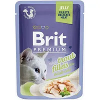 Brit Premium Trout Fillets in Jelly - wet cat food 85G 8595602518494