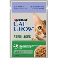 Purina Nestle Cat Chow Sterilised Gig Lamb Green Beans in sauce 85G 7613037025484