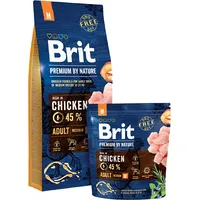 Brit Premium by Nature Adult M - dry dog food Apple, Chicken, Corn 15 kg 8595602526376
