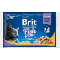 Brit Premium Cat Fish Plate - wet cat food 4X100G 8595602506248