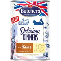 Butchers Delicious Dinners Pieces with venison in jelly - wet cat food 400G 5011792007325