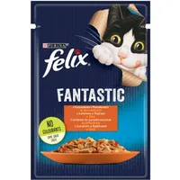 Purina Nestle Felix Fanstastic Chicken, Tomato - Wet Cat Food 85 g 7613039786536