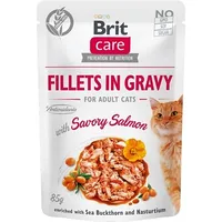 Brit Care Fillets in Gravy salmon fillets sauce - wet cat food 85 g 8595602540525
