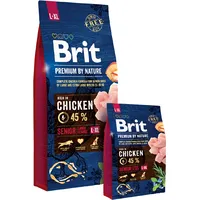 Brit Premium by Nature Senior LXl - dry dog food Apple, Chicken, Corn 15 kg 8595602526482