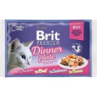 Brit Premium Cat Jelly Fillet dinner plate - wet cat food 4X85G 8595602519392