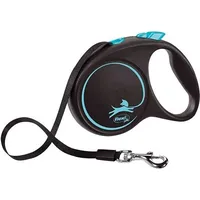 Flexi Automatic leash Black Design M 5 m, Blue 4000498034033