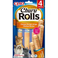 Inaba Churu Rolls Chicken recipe wraps - cat treats 4X10 g 8859387700780