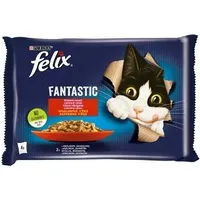 Purina Nestle Felix Fantastic rabbit, lamb - wet food for cats 340 g 4X 85 7613039757086