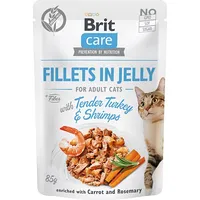 Brit Care Fillets in Jelly - turkey and shrimp jelly wet cat food 85 g 8595602540570