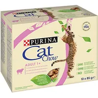 Purina Nestle Cat Chow Lamb, Green Beans - wet cat food 10X85 g 7613036596909