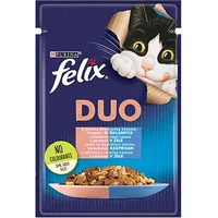 Purina Nestle Felix Fantastic Duo with salmon and sardine in jelly - wet cat food 85G 7613039786130