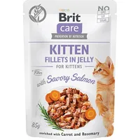 Brit Care Fillets in Jelly salmon fillets - wet kitten food 85 g 8595602540594