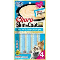 Inaba Churu SkinCoat Tuna with scallop recipe - cat treats 4X14 g 4262365736734