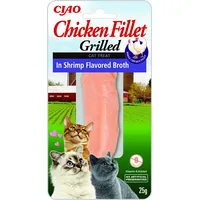 Inaba Grilled Chicken Extra tender fillet in shrimp flavored broth - cat treats 25 g 8859387700919