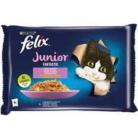 Purina Nestle Felix Fantastic Junior rural flavors in jelly - chicken, salmon 340G 4X 85 g 7613039757208
