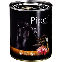 Dolina Noteci Piper Animals with chicken hearts and rice - wet dog food 800G 5902921300373
